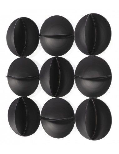 DÉCORATION MURALE DE ballon volant en céramique noire, décoration