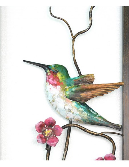 Décoration métallique colibri